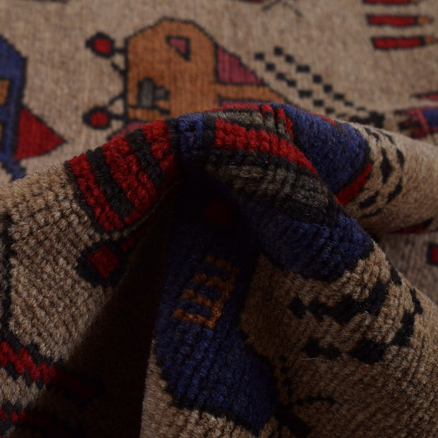 Hand-Knotted Afghan War Carpet 4' 3" x 6' 3" - No. AL99116