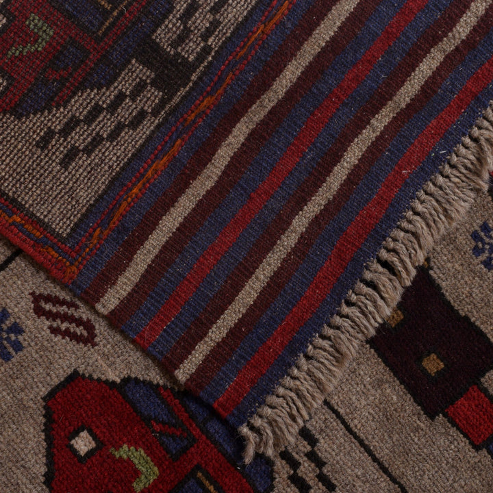Hand-Knotted Afghan War Carpet 4' 5" x 6' 3" - No. AL78228