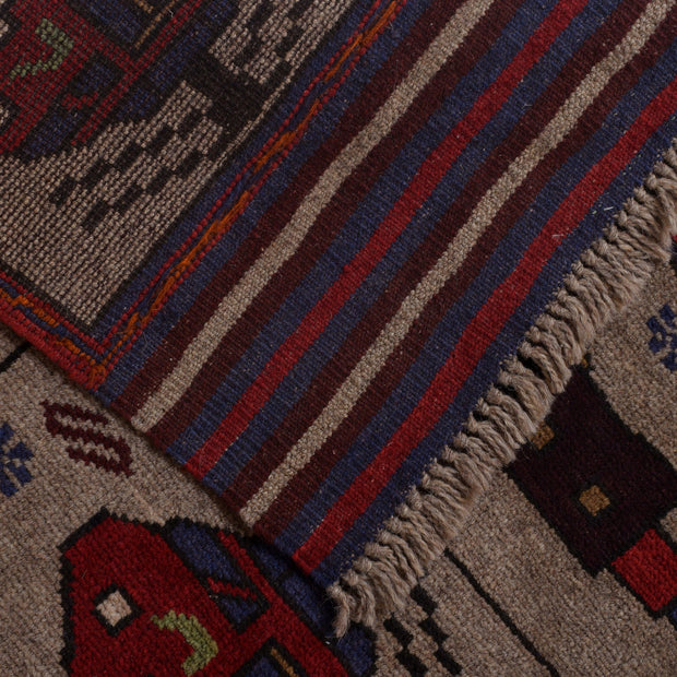 Hand-Knotted Afghan War Carpet 4' 5" x 6' 3" - No. AL78228
