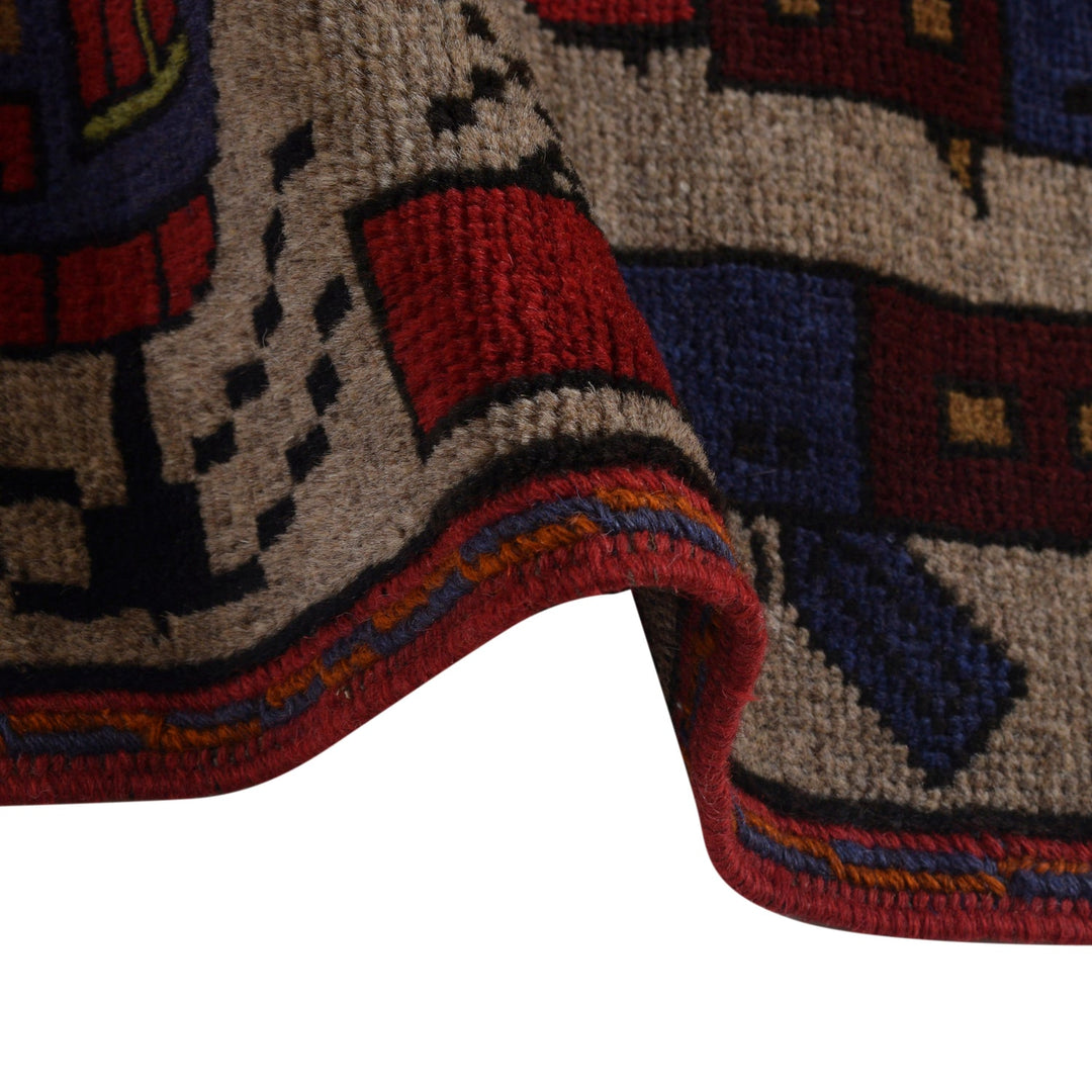 Hand-Knotted Afghan War Carpet 4' 5" x 6' 3" - No. AL78228