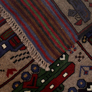 Handmade Afghan War Area Rug 4' 0" x 5' 11" - No. AL94830