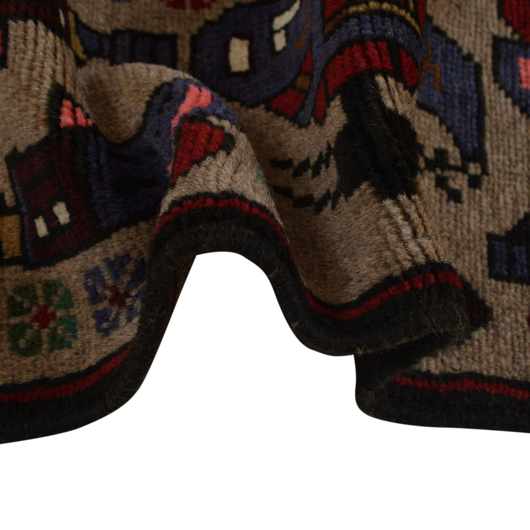 Handmade Afghan War Area Rug 4' 0" x 5' 11" - No. AL94830