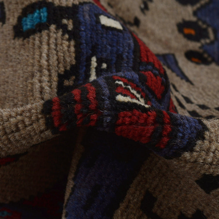 Handcrafted Afghan War Rug 3' 2" x 4' 7" - No. AL35451