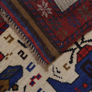 Handmade Afghan War Area Rug 3' 7" x 4' 10" - No. AL31346