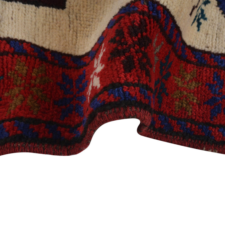 Handmade Afghan War Area Rug 3' 7" x 4' 10" - No. AL31346