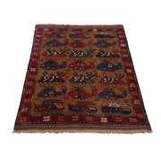 Afghan War Rug – Military Design 3' 2" x 4' 4" - No. AL28575
