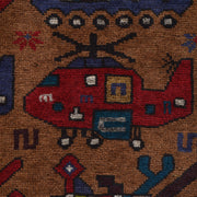 Afghan War Rug – Military Design 3' 2" x 4' 4" - No. AL28575