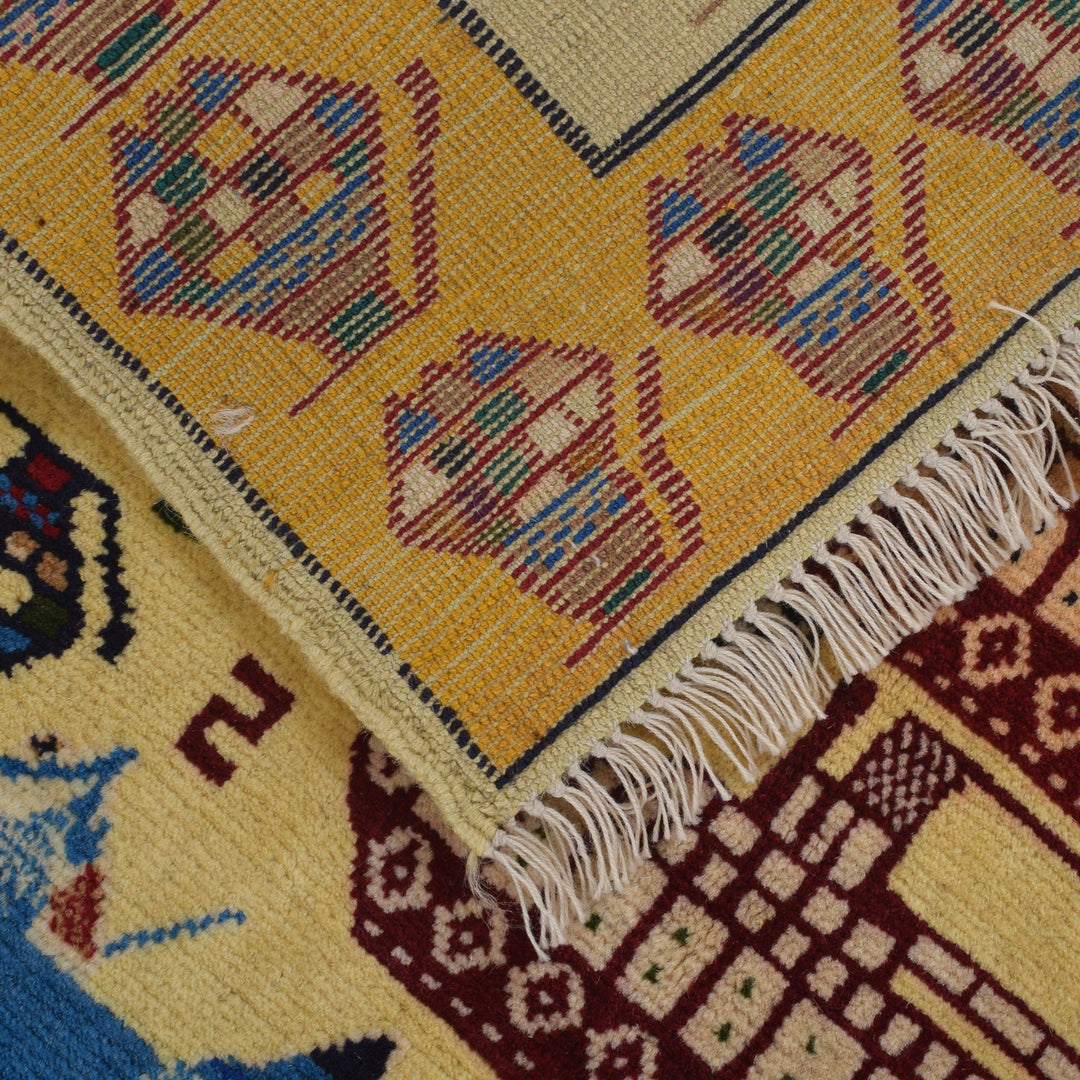 Handcrafted Afghan War Rug 2' 9" x 4' 6" - No. AL98364