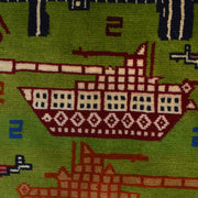 Green War Rug 2' 9" x 4' 6" - No. AL52944