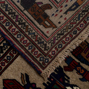 Hand-Knotted Afghan War Carpet 6' 8" x 9' 0" - No. AL23221