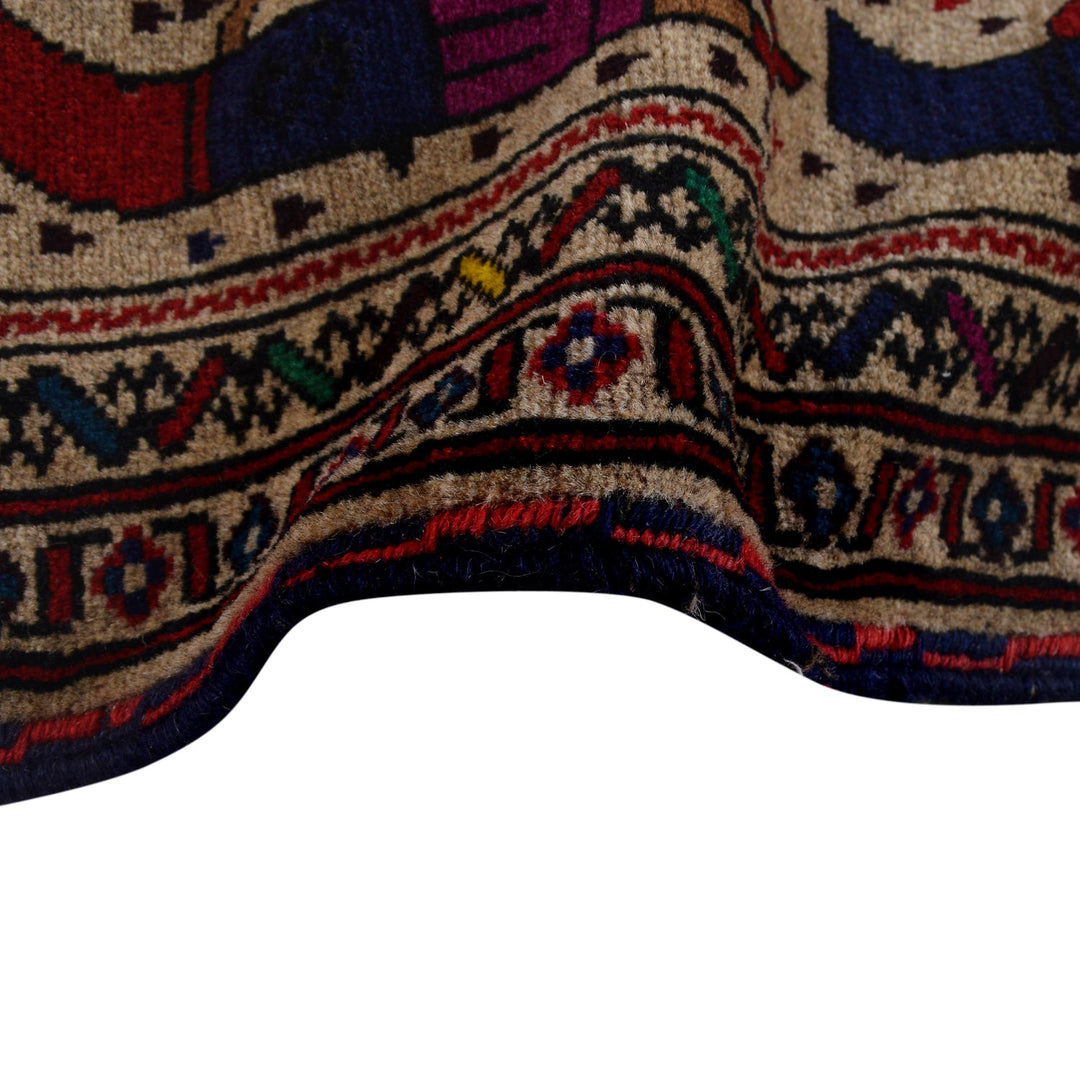 Hand-Knotted Afghan War Carpet 6' 8" x 9' 0" - No. AL23221