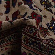 Hand-Knotted Afghan War Carpet 6' 8" x 9' 0" - No. AL23221