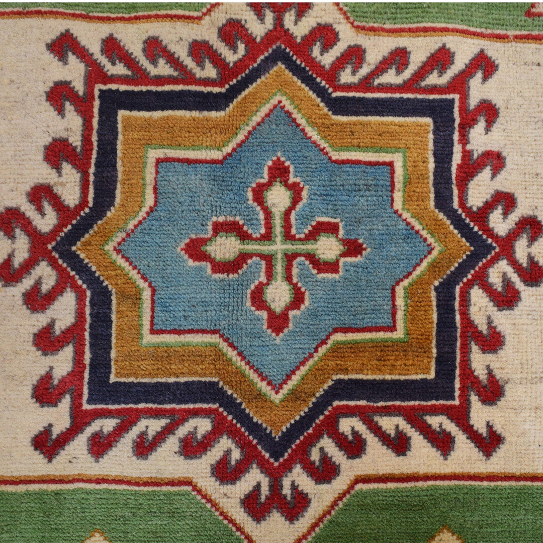 Hand knotted Kazak Carpet 6' 2" x 9' 5" - No. AL11595