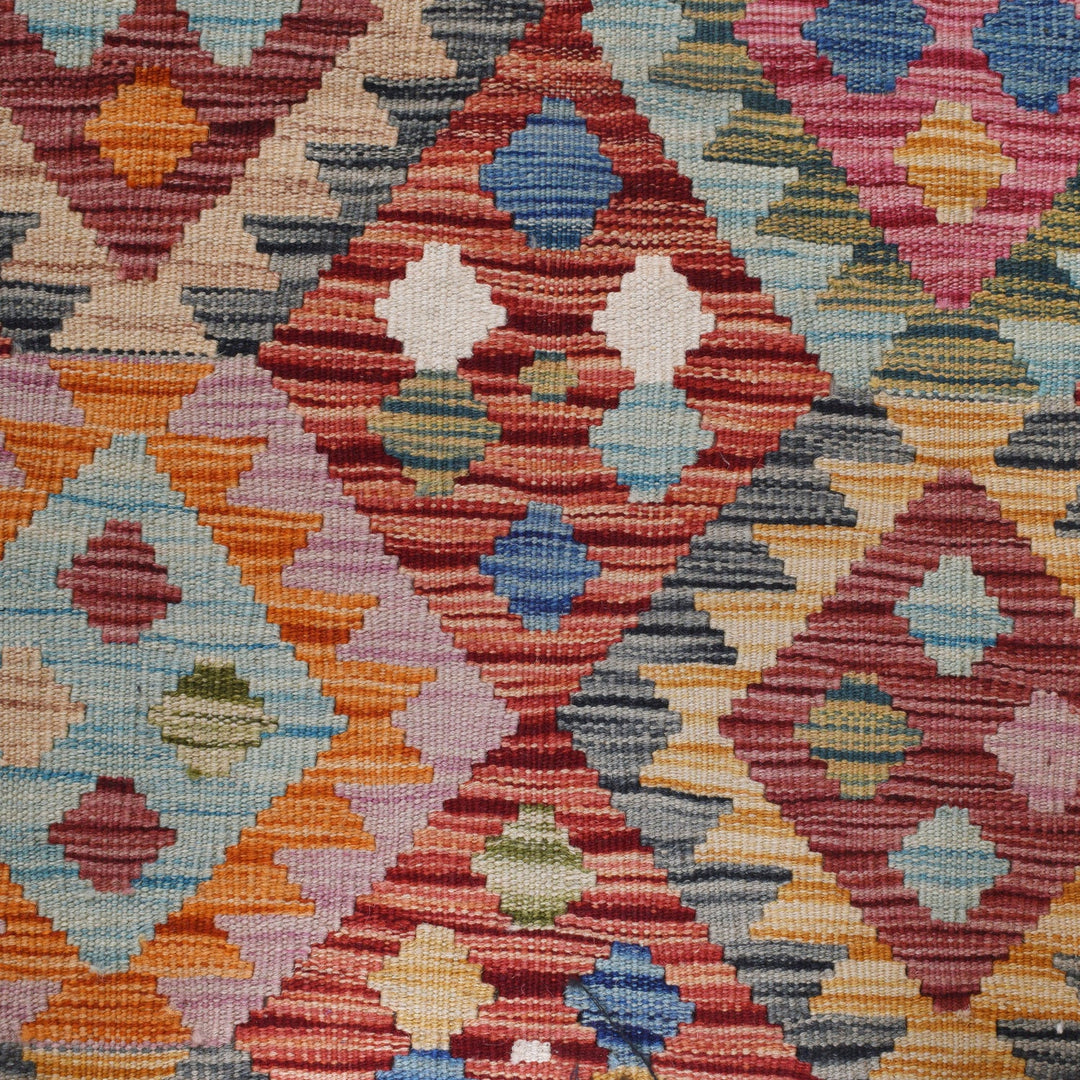 Handmade Turkish Design Wool Kilim 4' 2" x 5' 9" - No. AL22583