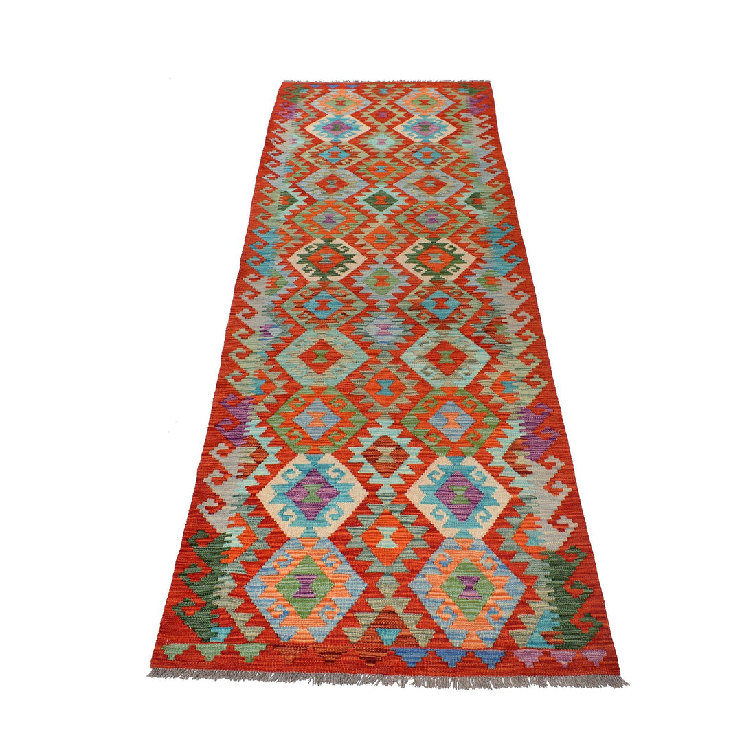 Hand Made Afghan Kilim Runner 2' 9" x 9' 5" - No. AL74748