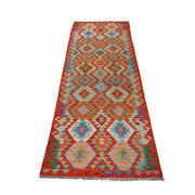 Hand Made Afghan Kilim Runner 2' 9" x 9' 5" - No. AL74748