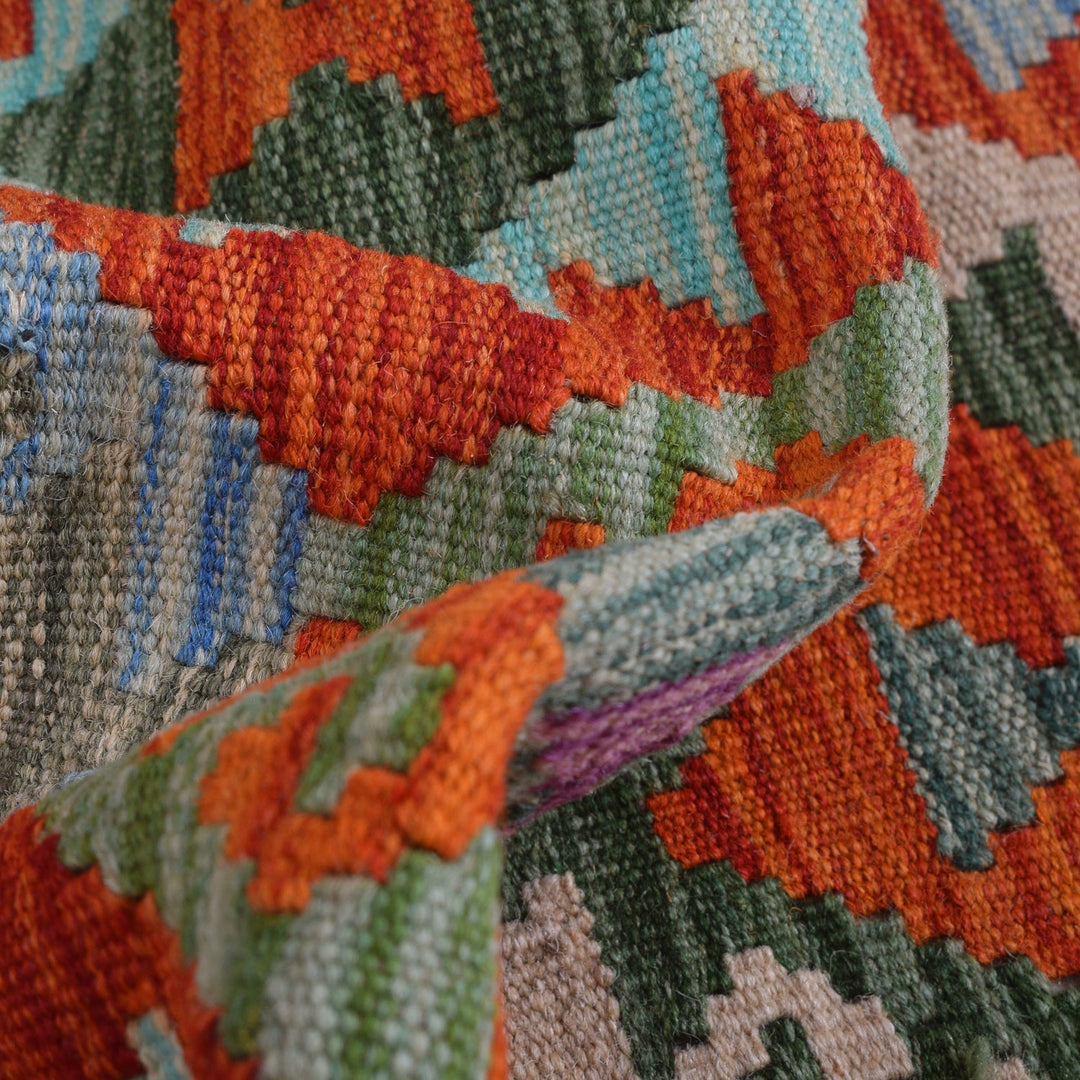 Hand Made Afghan Kilim Runner 2' 9" x 9' 5" - No. AL74748