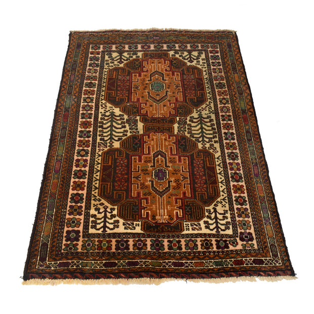 Hand Knotted Baluchi Rug 3' 0" x 4' 10" - No. AL24877
