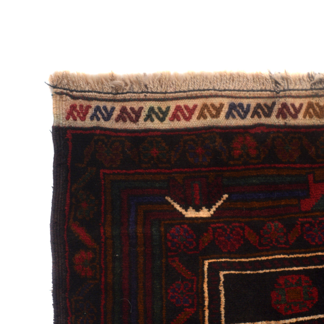 Afghan Prayer Rug 3' 1" x 4' 11" Hand-Knotted view