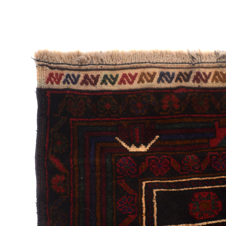 Afghan Prayer Rug 3' 1" x 4' 11" Hand-Knotted view
