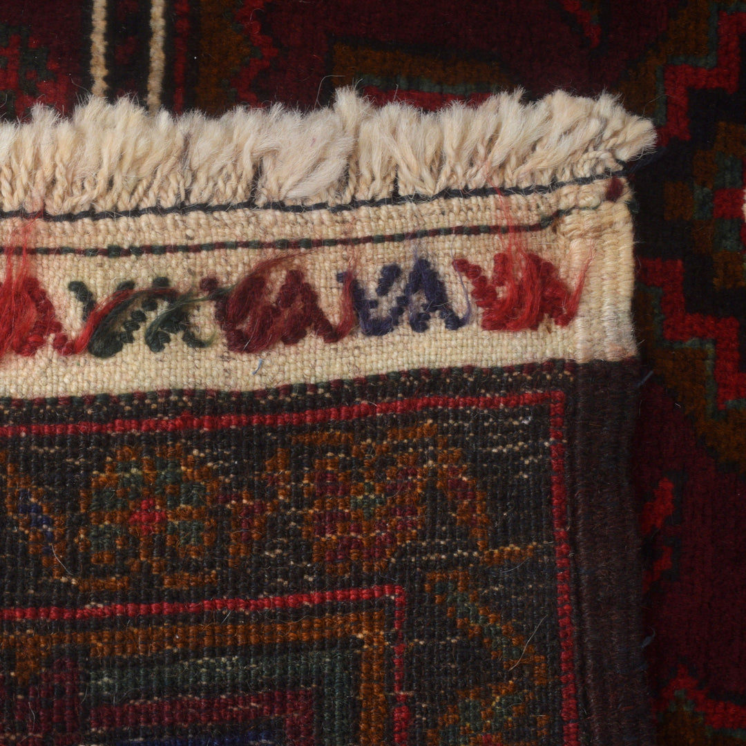 Afghan Prayer Rug 3' 1" x 4' 11" Hand-Knotted pattern