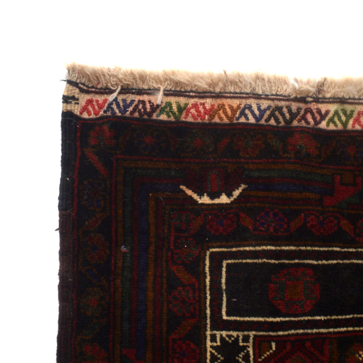 Afghan Prayer Rug 2' 11" x 4' 9" Hand-Knotted view