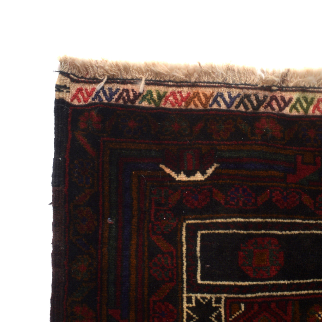 Afghan Prayer Rug 2' 11" x 4' 9" Hand-Knotted view