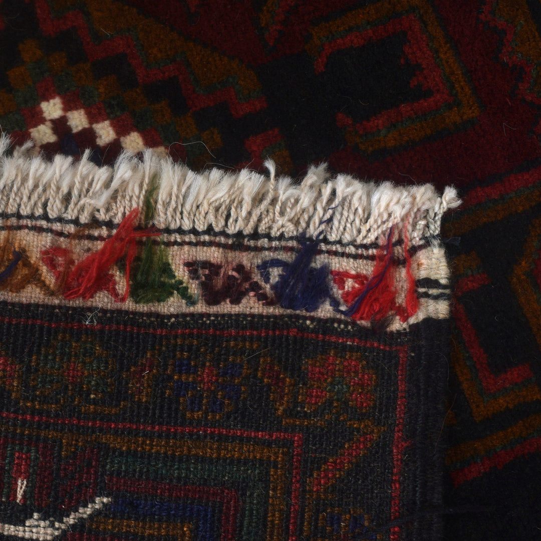 Afghan Prayer Rug 2' 11" x 4' 9" Hand-Knotted pattern