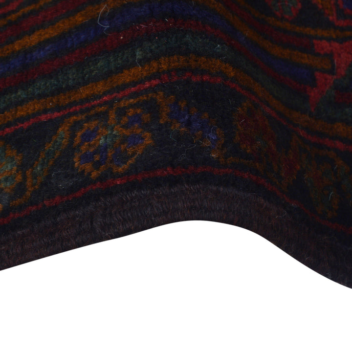 Afghan Prayer Rug 2' 11" x 4' 9" Hand-Knotted border