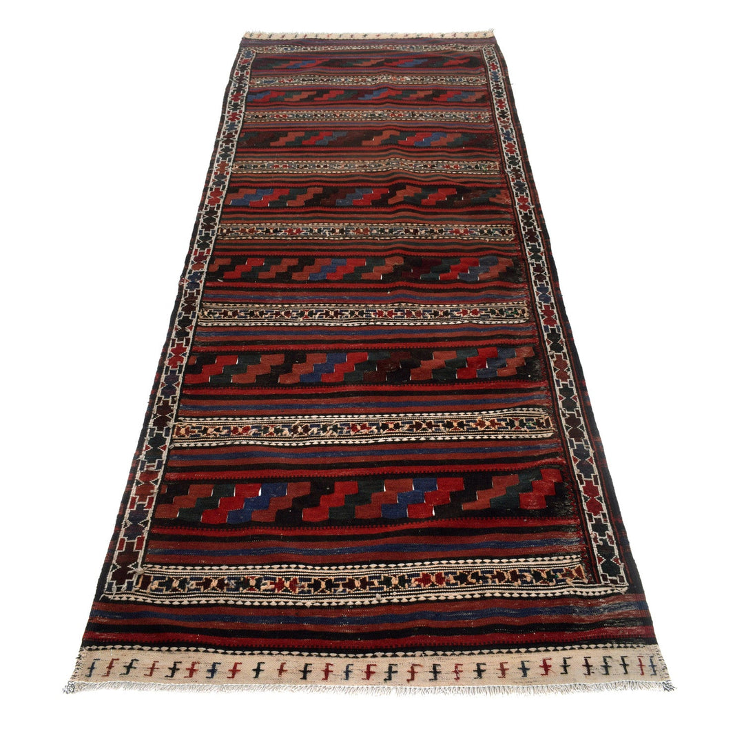Afghan Vintage Kilim Runner 3' 7" x 10' 3" - No. AL24806
