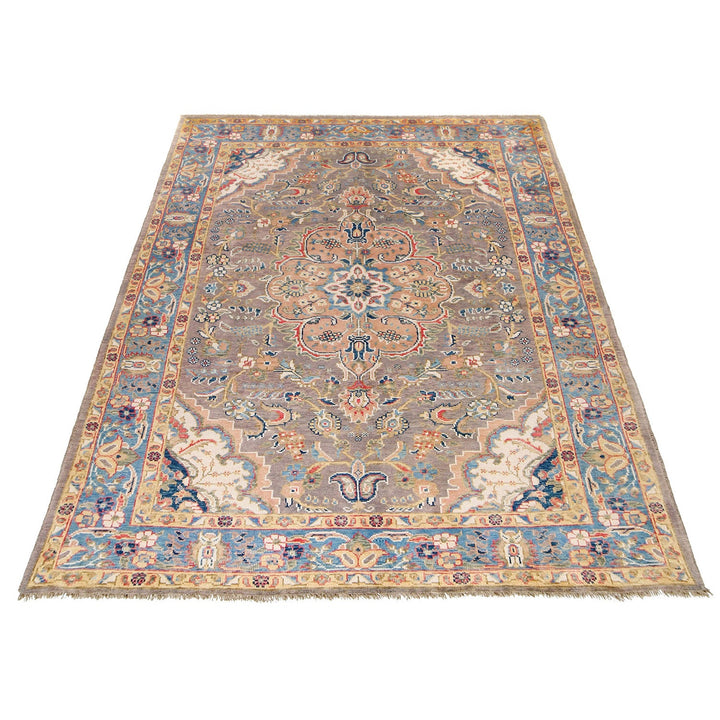 Hand Knotted Persian Heriz Area Rug 6' 7" x 9' 7" - No. AL34592