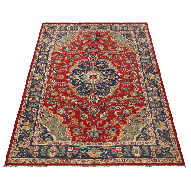 Handmade Persian Design Heriz Carpet 6' 8" x 9' 7" - No. AL42346