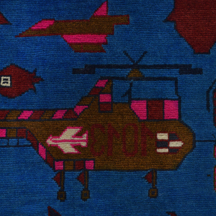 Authentic Afghan War Area Rug 3' 5" x 5' 1" - No. AL45734