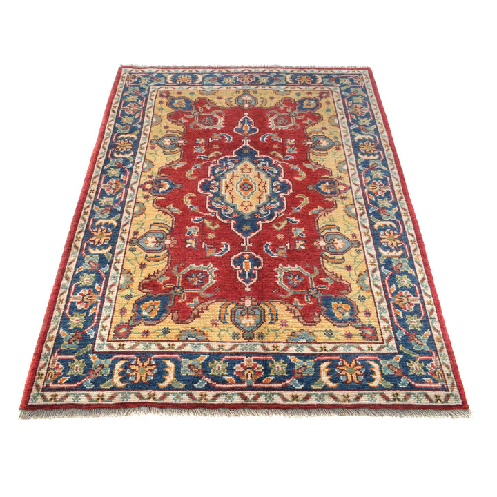 Hand Knotted Persian Heriz Area Rug 4' 0" x 5' 9" - No. AL30869