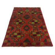 Red Color Baluchi Rug 4' 1" x 6' 7" - No. AL81313