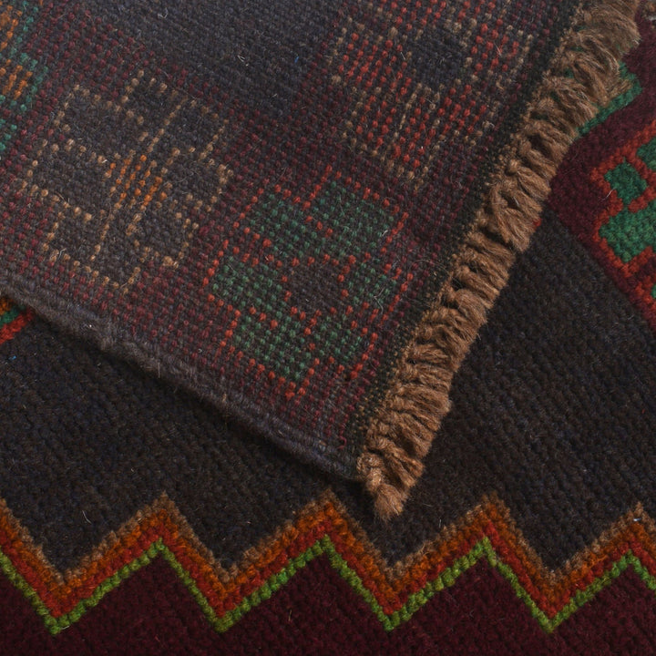 Black Color Baluchi Rug 3' 11" x 6' 3" - No. AL95146