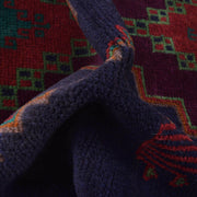 Black Color Baluchi Rug 3' 11" x 6' 3" - No. AL95146