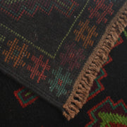 Black Color Baluchi Rug 4' 3" x 6' 8" - No. AL26443