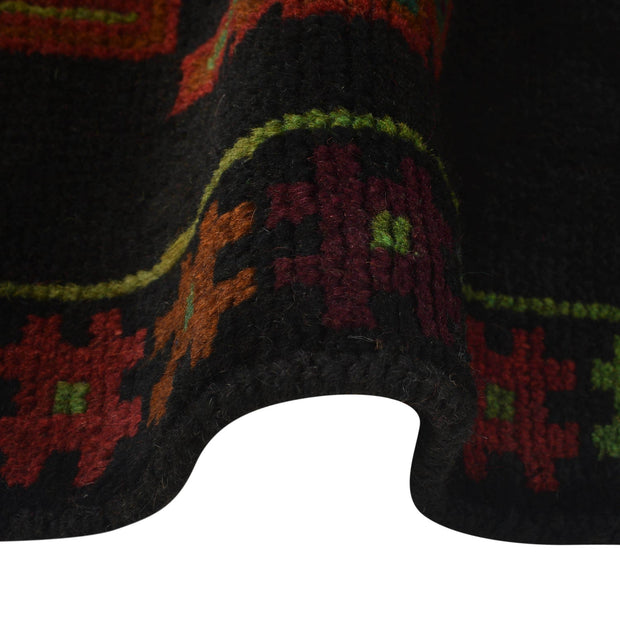 Black Color Baluchi Rug 4' 3" x 6' 8" - No. AL26443