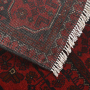 Red Color Afghan Area Runner Rug 2' 8" x 6' 4" - No. AL74624