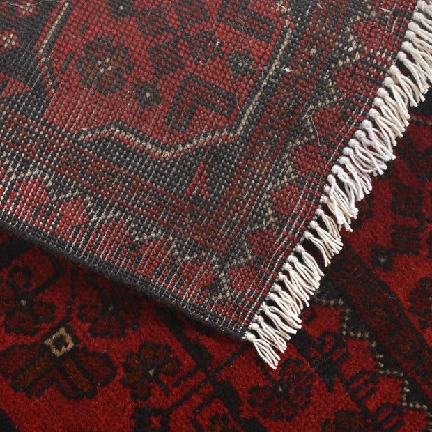 Red Color Afghan Area Runner Rug 2' 8" x 6' 4" - No. AL74624