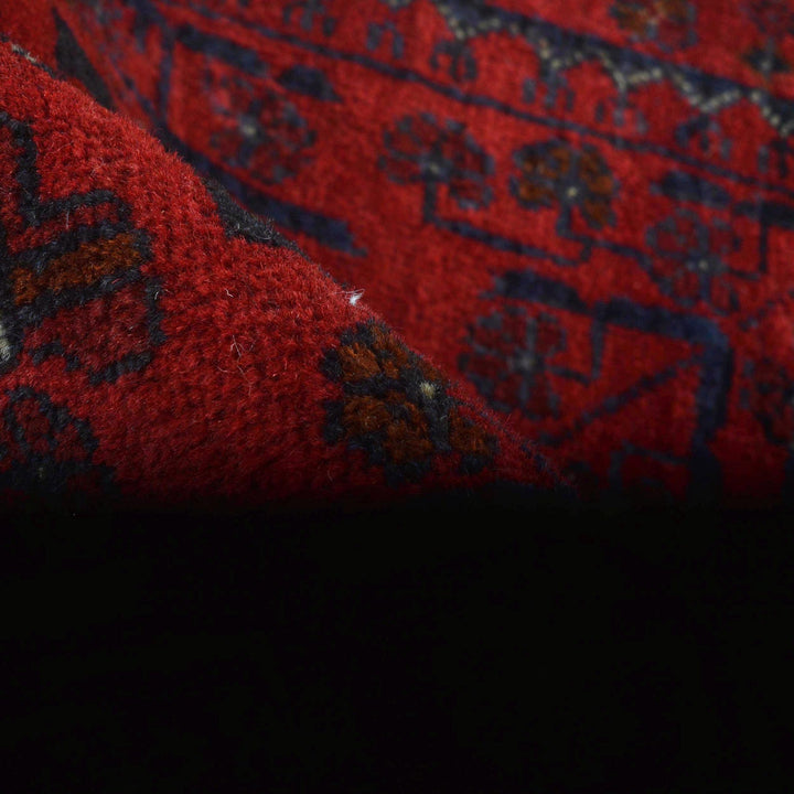 Red Color Afghan Area Runner Rug 2' 8" x 6' 4" - No. AL74624