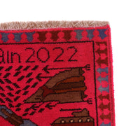 Handmade Afghan War Area Rug 2' 8" x 3' 11" - No. AL89047