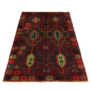 Brown Color Baluchi Rug 4' 1" x 6' 3" - No. AL84005