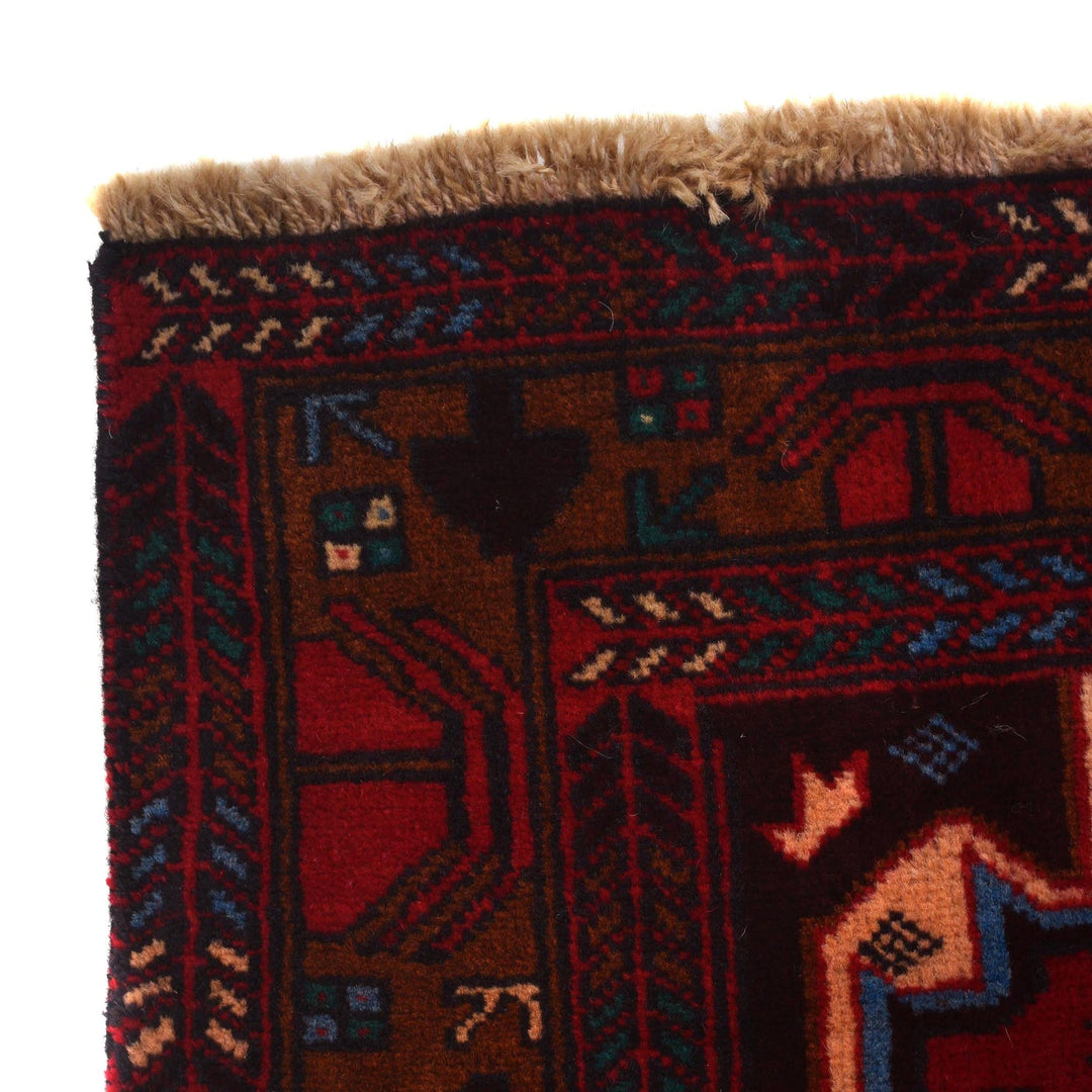 Hand Knotted Baluchi Rug 2' 11" x 4' 6" - No. AL24157