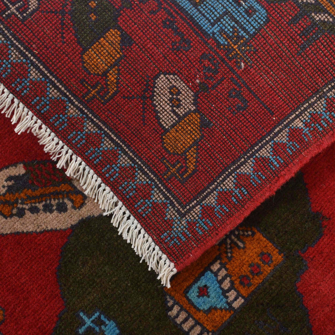 Hand-Knotted Afghan War Carpet 2' 9" x 3' 10" - No. AL62773