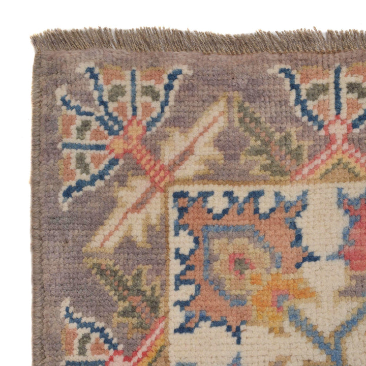 Muted Beige Afghan Oushak Rug 9' 1" x 11' 7" Hand-Knotted view