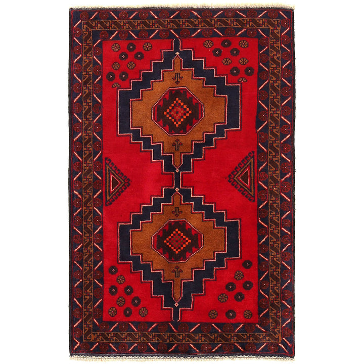 Red Baluchi Rug 3' 2" x 4' 11" - No. AL19277