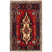 Hand Knotted Baluchi Rug 3' 1" x 4' 11" - No. AL47817