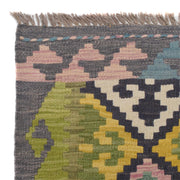 Handmade Turkish Design Wool Kilim Runner 2' 7" x 9' 6" - No. AL88772